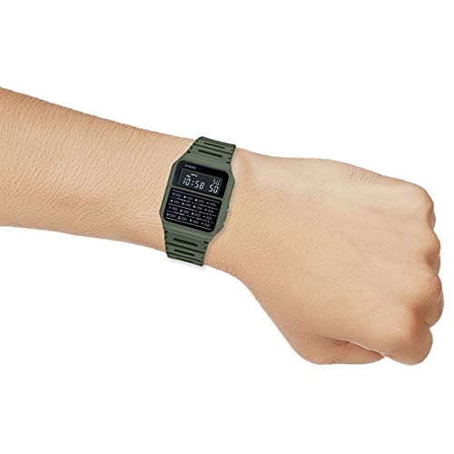 Casio CA-53WF-3B Calculator Green Digital Mens Watch Original New Classic CA-53, 43.2×34.4×8.2mm (CA-53WF-3BDF)