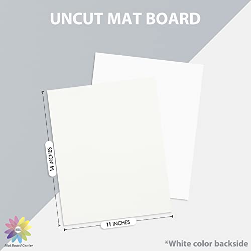 Mat Board Center, 11x14 Off White Color Uncut Photo Mat Boards - 1/16" Thickness - for Frames, Prints, Photos and More (10 Pack)