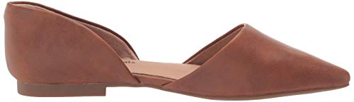 Amazon Essentials Women's D'Orsay Flat Ballet, Tan, 7.5