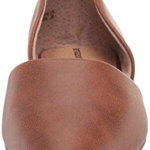 Amazon Essentials Women's D'Orsay Flat Ballet, Tan, 7.5