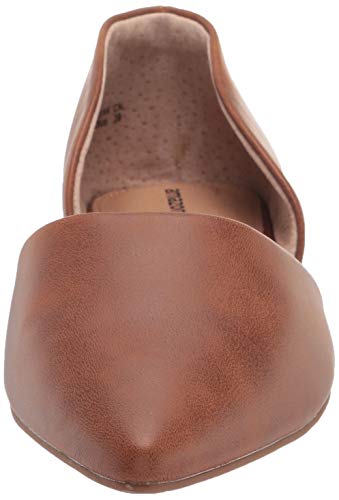 Amazon Essentials Women's D'Orsay Flat Ballet, Tan, 7.5