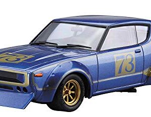 Aoshima Bunka Kyozai 1/24 The Model Car Series No. 48 Nissan KPGC110 Phantom Kenmeri Racing #73 Plastic Model