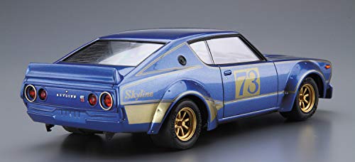 Aoshima Bunka Kyozai 1/24 The Model Car Series No. 48 Nissan KPGC110 Phantom Kenmeri Racing #73 Plastic Model