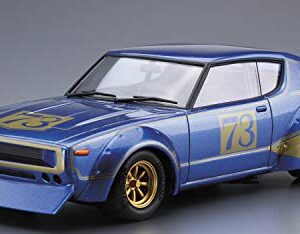 Aoshima Bunka Kyozai 1/24 The Model Car Series No. 48 Nissan KPGC110 Phantom Kenmeri Racing #73 Plastic Model
