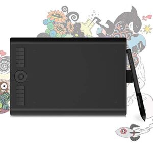 gaomon m10k pro 10 x 6.25 inches art digital graphic tablet for drawing supports tilt & radial function with 10 shortcut keys work on android os & pc