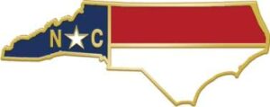 crown awards north carolina state flag pins - shape of north carolina lapel pins, 30 pack