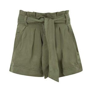 girls paperbag denim shorts sand short high waist belted paper bag hot pants 11-12 years