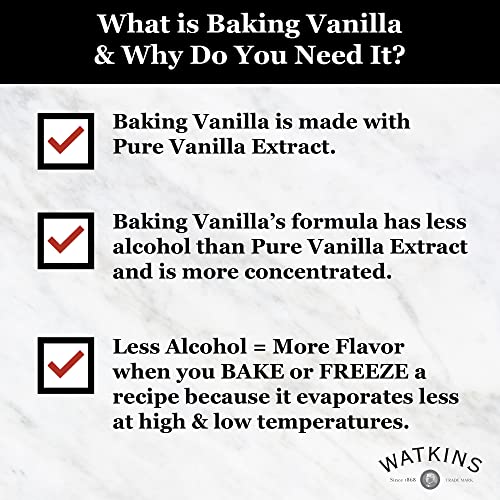 Watkins All Natural Original Gourmet Baking Vanilla with Pure Extract, 8 fl. oz. Bottle, 1-Pack