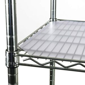 pvc shelf liners for wire shelving, 4 pack, clear shelf liners, for shelf size 24" x 12" (actual cut size 23" x 11")