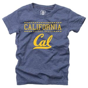 wes and willy ncaa girls s/s blended tee, cal golden bears, 4t, midnight