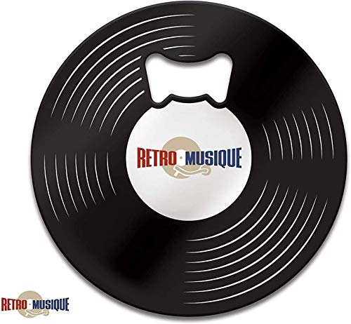 The Beatles - 8 Piece Mini Vinyl Record Coaster Set with Tin & Magnetic Bottle Opener by Retro Musique