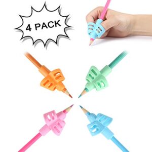 Mr. Pen- Pencil Grips for Kids Handwriting, 4 Pack, Pencil Grips, Pencil Grip, Kids Pencils Grip, School Supplies, Grip Pencils for Kids, School Supplies for Kids, Pencil Holder for Kids, Pen Grip