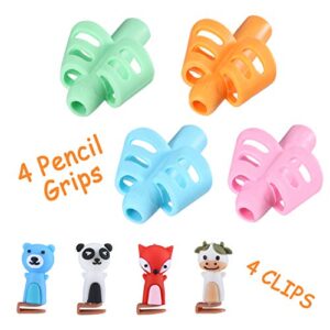 Mr. Pen- Pencil Grips for Kids Handwriting, 4 Pack, Pencil Grips, Pencil Grip, Kids Pencils Grip, School Supplies, Grip Pencils for Kids, School Supplies for Kids, Pencil Holder for Kids, Pen Grip