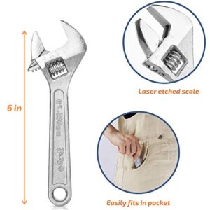 Mr. Pen- Small Wrench, Wrench, Adjustable Wrench, 6 Inch, Adjustable Wrenches, Wrench Adjustable, Adjustable Wrench 6 inch, Pocket Wrench, Small Adjustable Wrench, Monkey Wrench