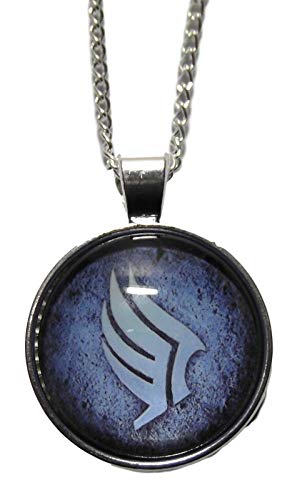 EC Trading Mass Effect N7 Paragon Logo Glass Domed Pendant Necklace with 20" Chain