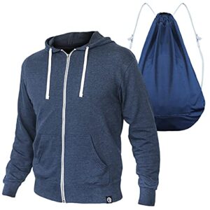 quikflip 2-in-1 reversible backpack hoodie (as seen on shark tank) unisex full-zip hero hoodie classic - pacific navy