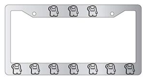 dots gifts domo-kun chrome plastic license plate frame dg