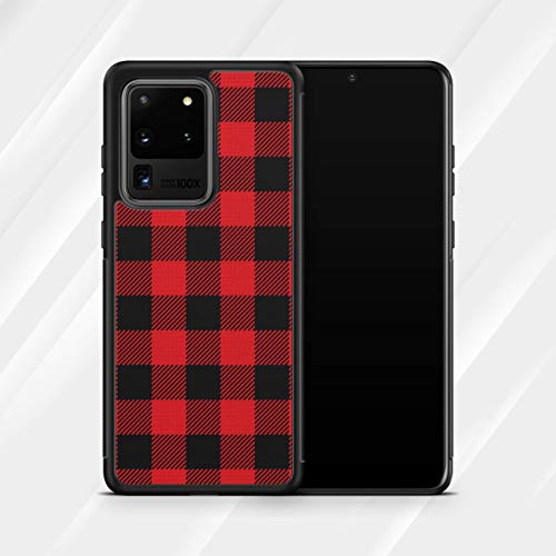 Red Plaid Case For Samsung Galaxy S21 Ultra S22 S20 Plus S20 FE 5G S21 FE Case Custom Christmas Holidays Buffalo Phone Cover A3