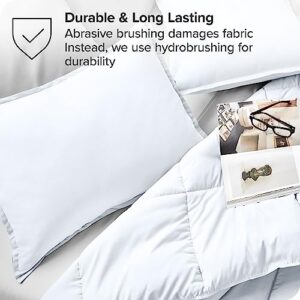 Bare Home Standard Pillow Shams - Set of 2 - Premium 1800 Ultra-Soft Microfiber - Double Brushed - Bed Pillow Shams (Standard Pillow Sham Set of 2, White)