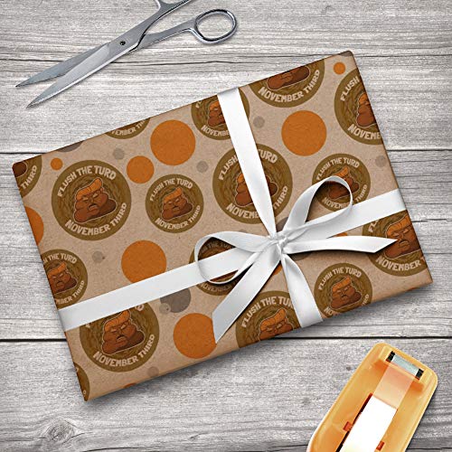GRAPHICS & MORE Flush the Turd November 3rd Premium Kraft Gift Wrap Wrapping Paper Roll