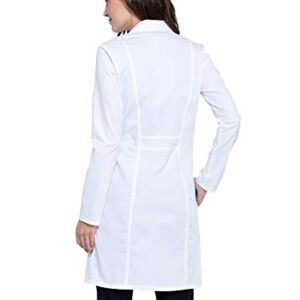 Cherokee Women Scrubs Lab Coat Workwear Revolution Tech 36" WW420AB, XL, White