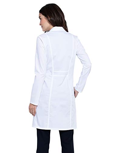 Cherokee Women Scrubs Lab Coat Workwear Revolution Tech 36" WW420AB, XL, White