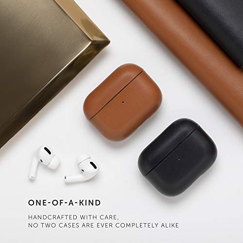 Native Union Leather Case for AirPods Pro – Handcrafted Fully-Wrapped Genuine Italian Leather case – Support Wireless Chargers – Compatible with AirPods Pro, Airpods Pro 2 (Tan)