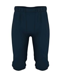 alleson athletic men's standard adult integrated knee pad football pant, navy, x-large
