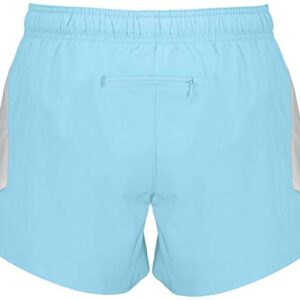 Holloway Girls Olympus Shorts, Aqua/White, L