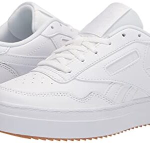 Reebok women's Club Memt Sneaker, White/True Grey/Rubber Gum, 8 US