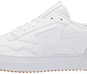 Reebok women's Club Memt Sneaker, White/True Grey/Rubber Gum, 8 US