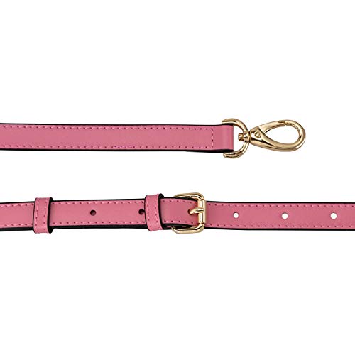 Allzedream Genuine Leather Purse Strap Replacement Crossbody Handbag Long Adjustable (Pink)