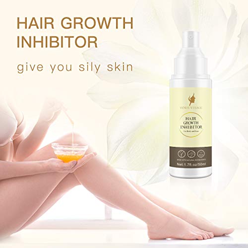 Hair Inhibitor 50ml Upgraded, Hair Stop Growth Spray, Non-Irritating Hair Removal Inhibitor for Body and Face, Arm, Armpit, Leg for Men and Women