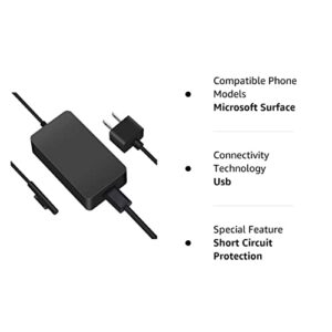 Surface Pro Charger Fit for Microsoft Surface Pro 3 & 4 & 5 & 6, 65W AC Power Adapter for Microsoft Windows Surface Book 2 & 3 Surface Go, Surface Laptop with USB Charging Port