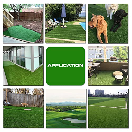 XLX TURF Realistic Artificial Grass Rug Indoor Outdoor - 3ft x 5ft, Thick Synthetic Fake Grass Dog Pet Turf Mat for Garden Lawn Landscape