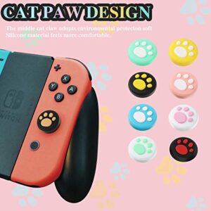 Sumind 28 Pieces Replacement Cute Cat Claw Design Thumb Grip Caps Thumb Grips Analog Stick Cover Joystick Cap Soft Silicone Cover Compatible with Nintendo Switch, Switch Lite and Joy-Con Controller