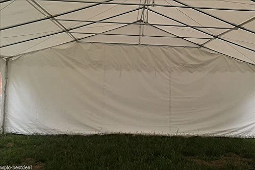 DELTA Canopies 20'x20' (FR) PVC Party Tent White,Commercial Fire Retardant Wedding Canopy,Outdoor Event Shelter,Residential Backyard Garden Gazebo,with Waterproof Top,Galvanized Steel Poles,Carry Bags