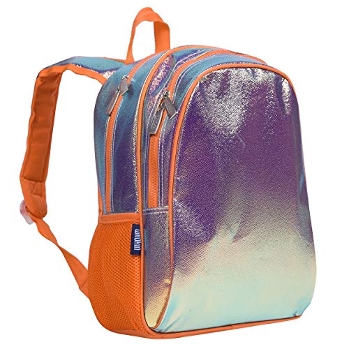 Wildkin 15 Inch Kids Backpack for Boys & Girls, 600-Denier Polyester Backpack for Kids, Features Padded Back & Adjustable Strap, Perfect Size for School & Travel Backpacks (Orange Shimmer)