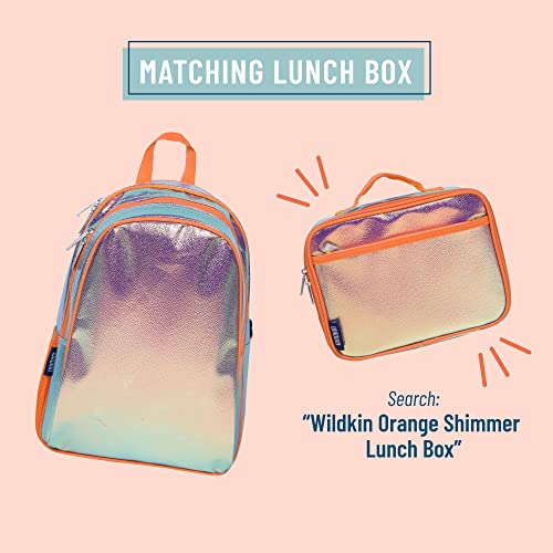 Wildkin 15 Inch Kids Backpack for Boys & Girls, 600-Denier Polyester Backpack for Kids, Features Padded Back & Adjustable Strap, Perfect Size for School & Travel Backpacks (Orange Shimmer)