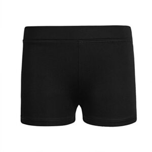 YUUMIN Girls Low Rise Boy Cut Booty Shorts Dance Sports Gym Bottoms Hot Pants Black 12