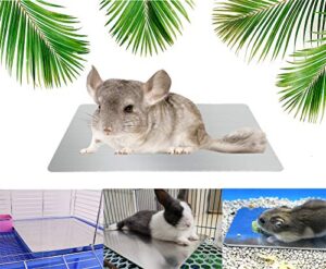 comtim pet cooling mat for rabbit hamsters, self cooling mat pad for hamster guinea pig chinchilla kitten cat and other small animals, pet cool plate ice bed - perfect for hot summer weather, s
