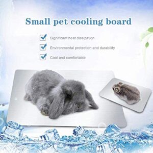 Comtim Pet Cooling Mat for Rabbit Hamsters, Self Cooling Mat Pad for Hamster Guinea Pig Chinchilla Kitten Cat and Other Small Animals, Pet Cool Plate Ice Bed - Perfect for Hot Summer Weather, S