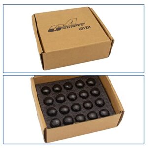 GAsupply Black Lug Nuts, 1/2-20 Closed End Bulge Acorn Lug Nuts 3/4 inch 19mm Hex 1.38 inch Tall 60 Degree Conical Seat