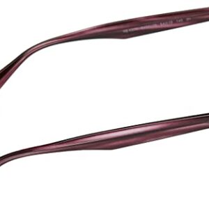 Ray-Ban RB4306 Hexagonal Sunglasses, Striped Bordeaux Havana/Dark Violet, 54 mm