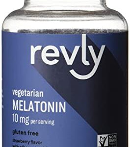 Amazon Brand - Revly - Melatonin 10mg Gummies, Supports Restful Sleep, Strawberry, 60 Count