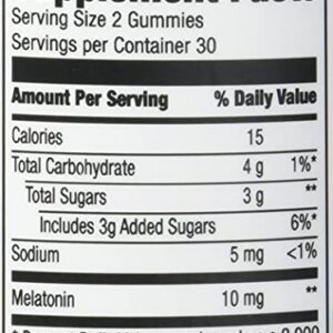 Amazon Brand - Revly - Melatonin 10mg Gummies, Supports Restful Sleep, Strawberry, 60 Count