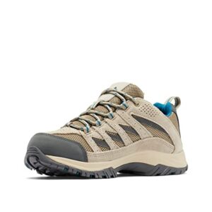 Columbia Women’s Crestwood Waterproof Hiking Shoe, Pebble/Lagoon, 8.5