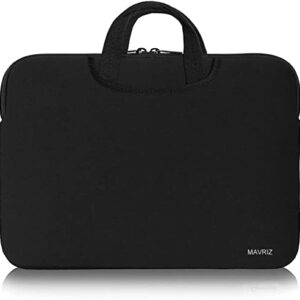 MAVRIZ Laptop Sleeve Bag 15.6 inch,Slim Durable Anti-Fall Laptop Bag,Handbags Portable Laptop Case for 15.6 Inch HP, Dell, Lenovo, Asus, MacBook Notebook Computer, 2 Extra Pockets, Black