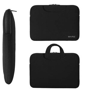 MAVRIZ Laptop Sleeve Bag 15.6 inch,Slim Durable Anti-Fall Laptop Bag,Handbags Portable Laptop Case for 15.6 Inch HP, Dell, Lenovo, Asus, MacBook Notebook Computer, 2 Extra Pockets, Black