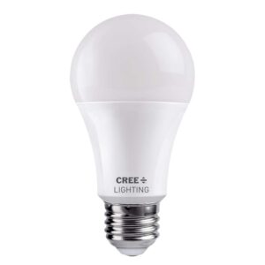 cree lighting a19 100w equivalent led bulb, 1600 lumens, dimmable, daylight 5000k, 25,000 hour rated life, 90+ cri | 1-pack, white - ta19-16050mdfh25-12de26-1-11